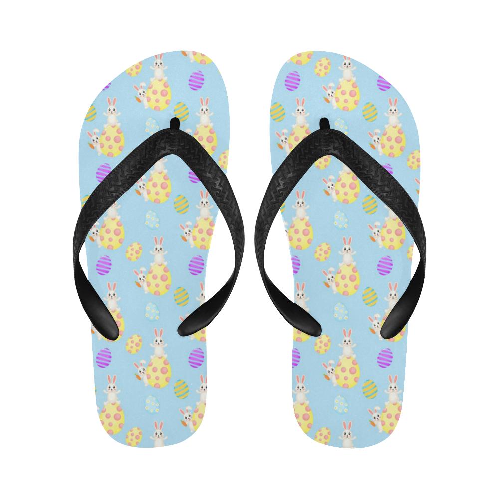 Easter Eggs Pattern Print Design RB015 Flip Flops-JorJune