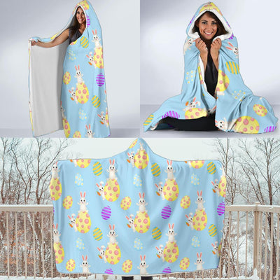 Easter Eggs Pattern Print Design RB015 Hooded Blanket-JORJUNE.COM