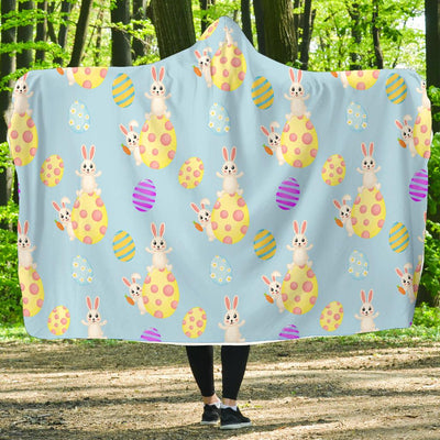 Easter Eggs Pattern Print Design RB015 Hooded Blanket-JORJUNE.COM