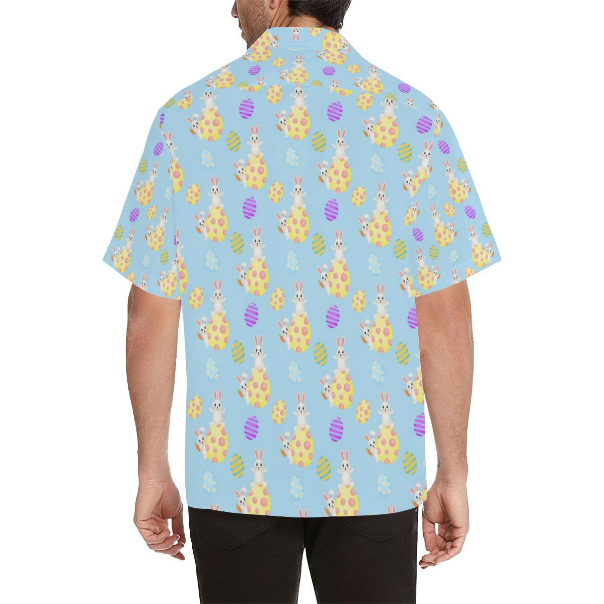 Easter Eggs Pattern Print Design RB015 Men Hawaiian Shirt-JorJune