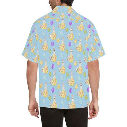 Easter Eggs Pattern Print Design RB015 Men Hawaiian Shirt-JorJune