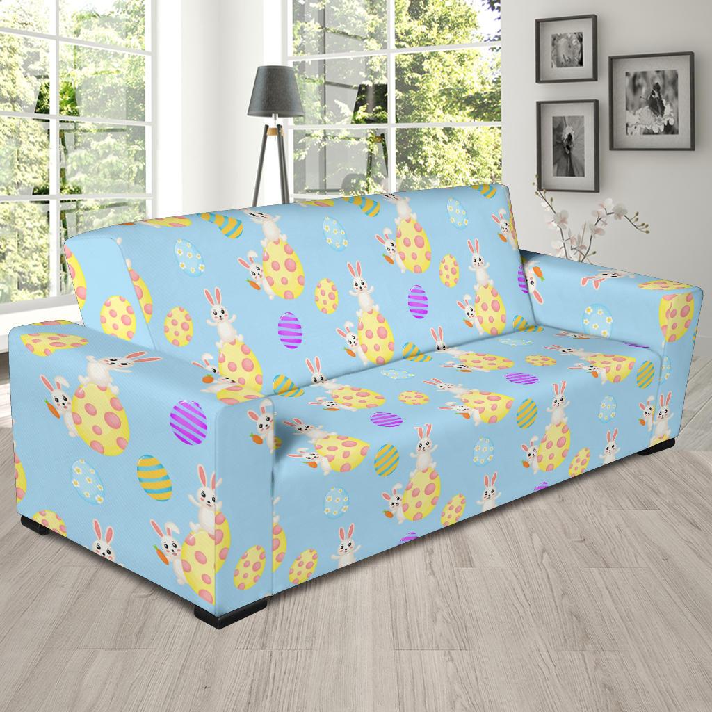 Easter Eggs Pattern Print Design RB015 Sofa Slipcover-JORJUNE.COM