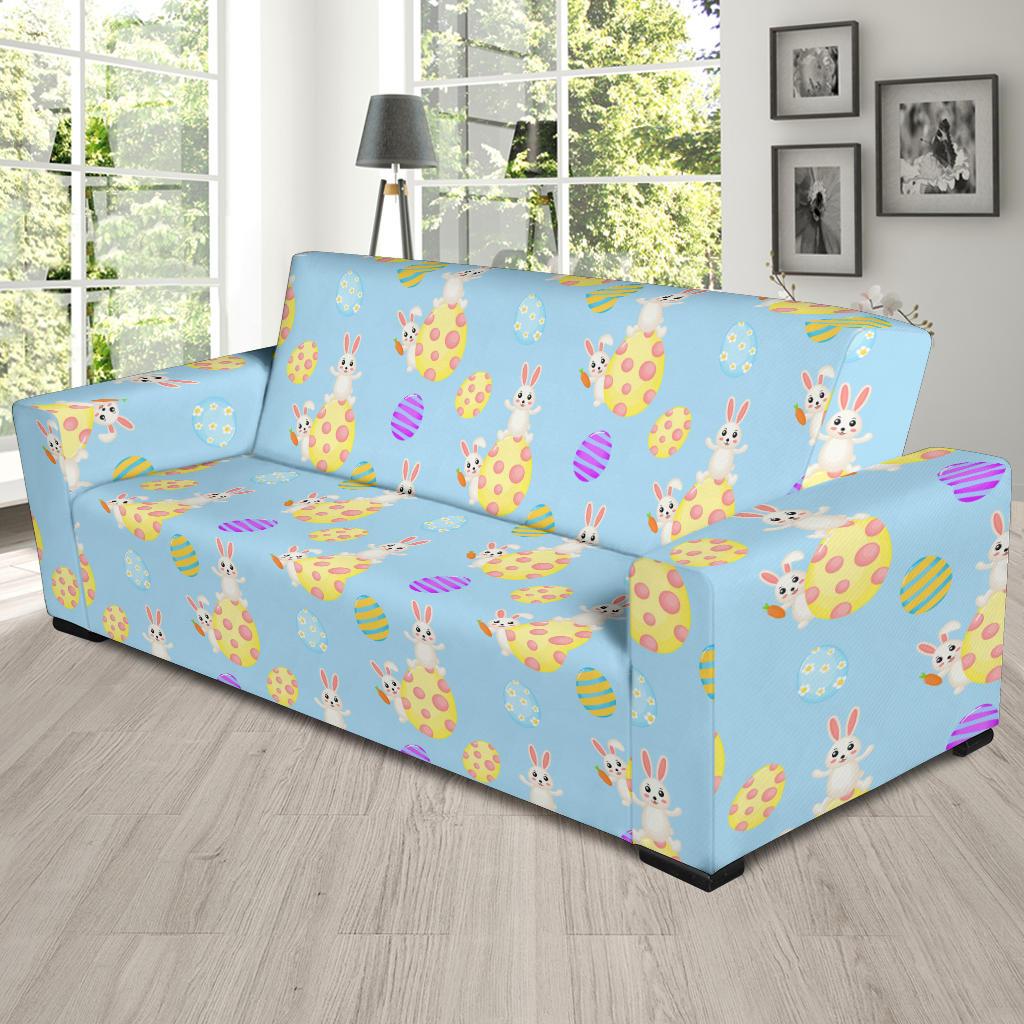 Easter Eggs Pattern Print Design RB015 Sofa Slipcover-JORJUNE.COM