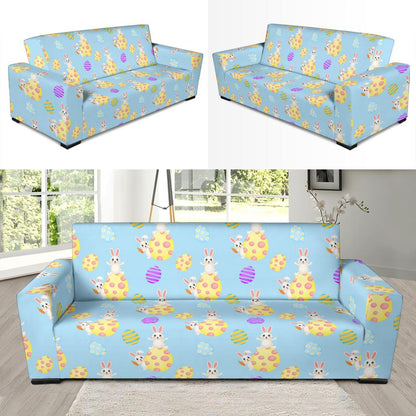 Easter Eggs Pattern Print Design RB015 Sofa Slipcover-JORJUNE.COM