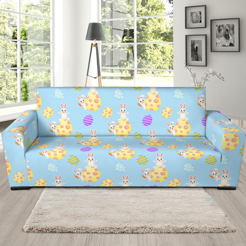 Easter Eggs Pattern Print Design RB015 Sofa Slipcover-JORJUNE.COM