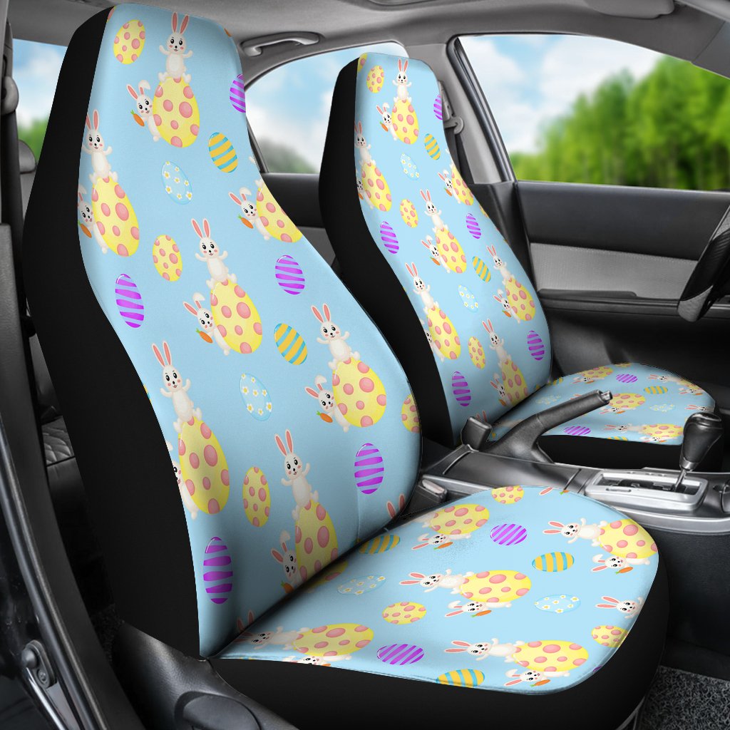 Easter Eggs Pattern Print Design RB015 Universal Fit Car Seat Covers-JorJune