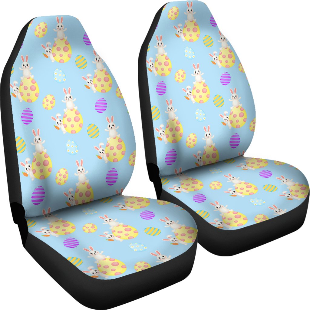 Easter Eggs Pattern Print Design RB015 Universal Fit Car Seat Covers-JorJune