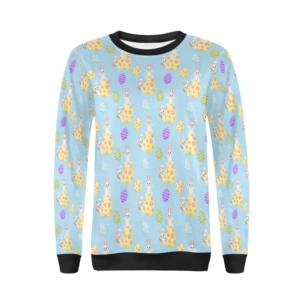 Easter Eggs Pattern Print Design RB015 Women Long Sleeve Sweatshirt-JorJune