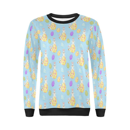 Easter Eggs Pattern Print Design RB015 Women Long Sleeve Sweatshirt-JorJune