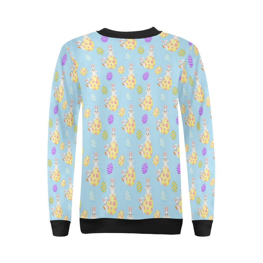 Easter Eggs Pattern Print Design RB015 Women Long Sleeve Sweatshirt-JorJune
