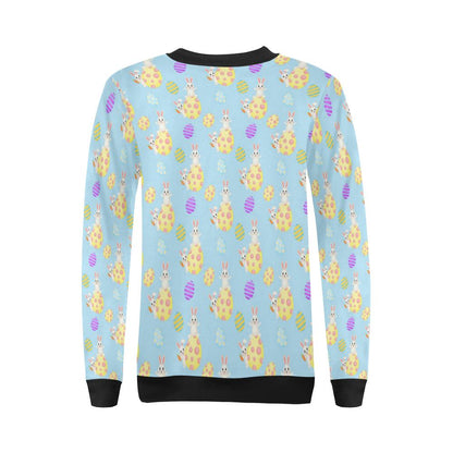 Easter Eggs Pattern Print Design RB015 Women Long Sleeve Sweatshirt-JorJune