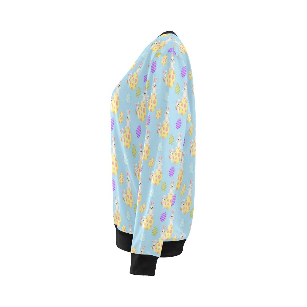 Easter Eggs Pattern Print Design RB015 Women Long Sleeve Sweatshirt-JorJune