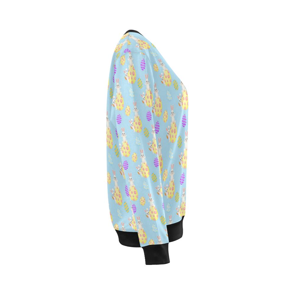 Easter Eggs Pattern Print Design RB015 Women Long Sleeve Sweatshirt-JorJune