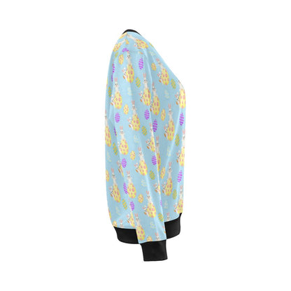 Easter Eggs Pattern Print Design RB015 Women Long Sleeve Sweatshirt-JorJune