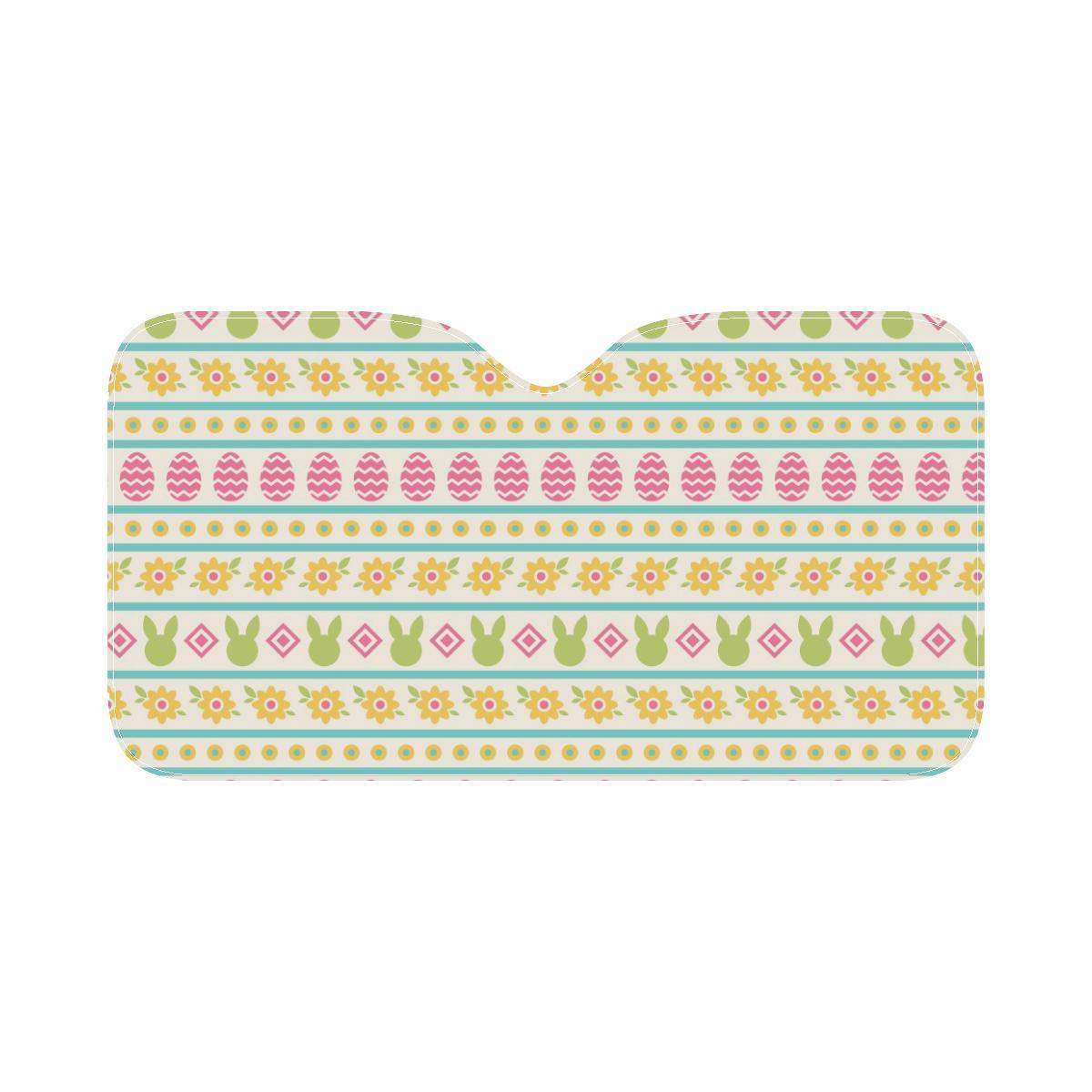 Easter Eggs Pattern Print Design RB016 Car Sun Shade-JorJune