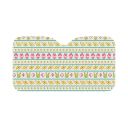 Easter Eggs Pattern Print Design RB016 Car Sun Shade-JorJune