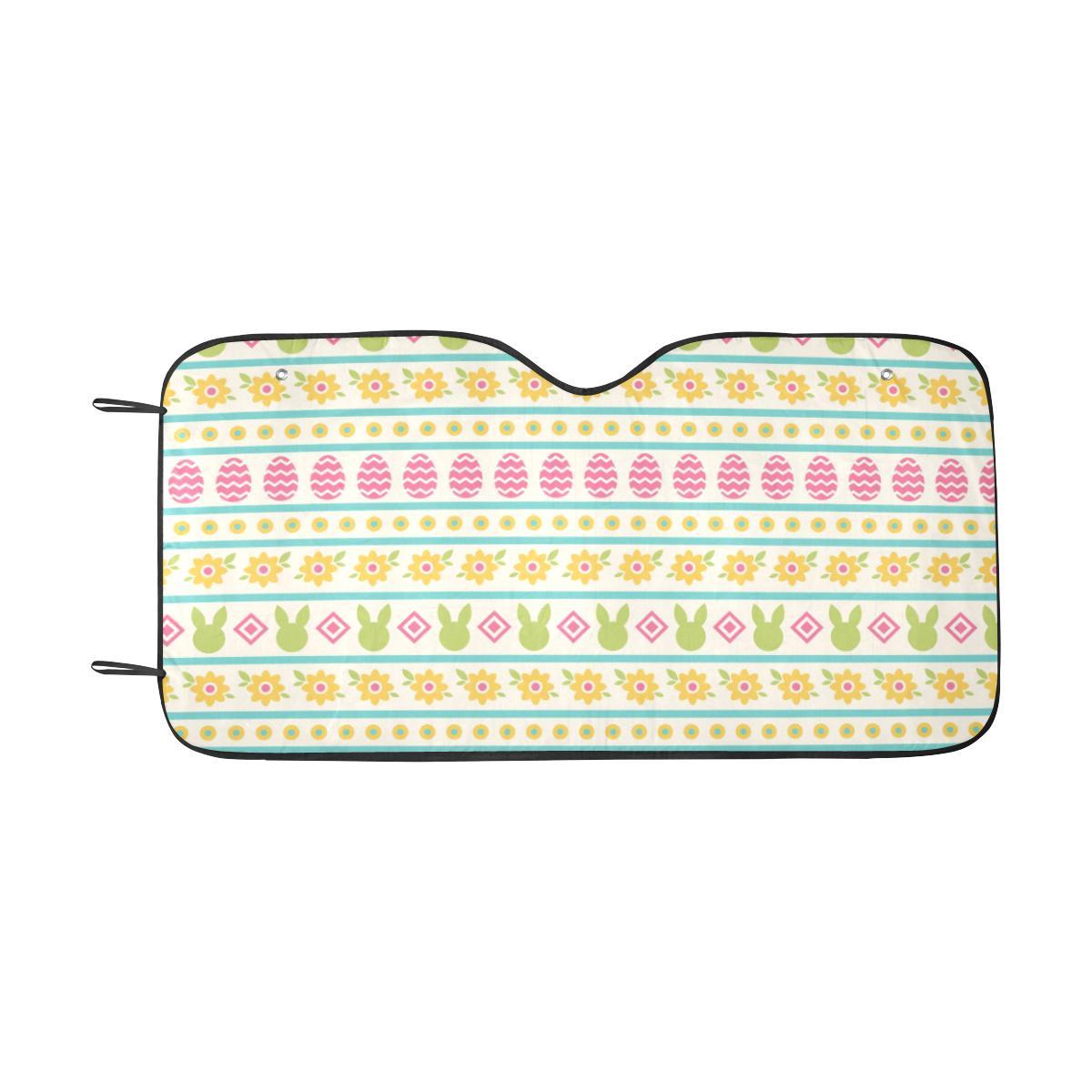 Easter Eggs Pattern Print Design RB016 Car Sun Shade-JorJune