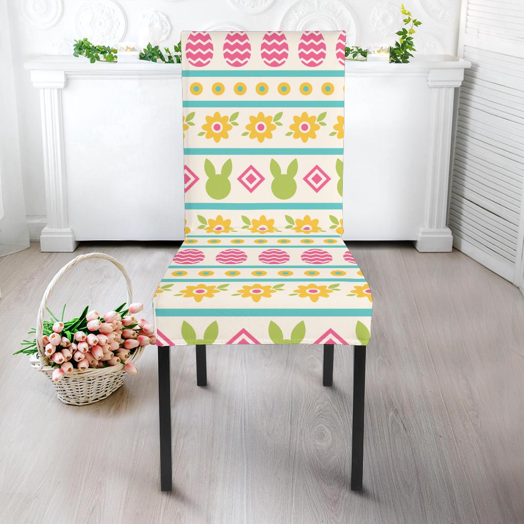 Easter Eggs Pattern Print Design RB016 Dining Chair Slipcover-JORJUNE.COM