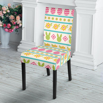 Easter Eggs Pattern Print Design RB016 Dining Chair Slipcover-JORJUNE.COM
