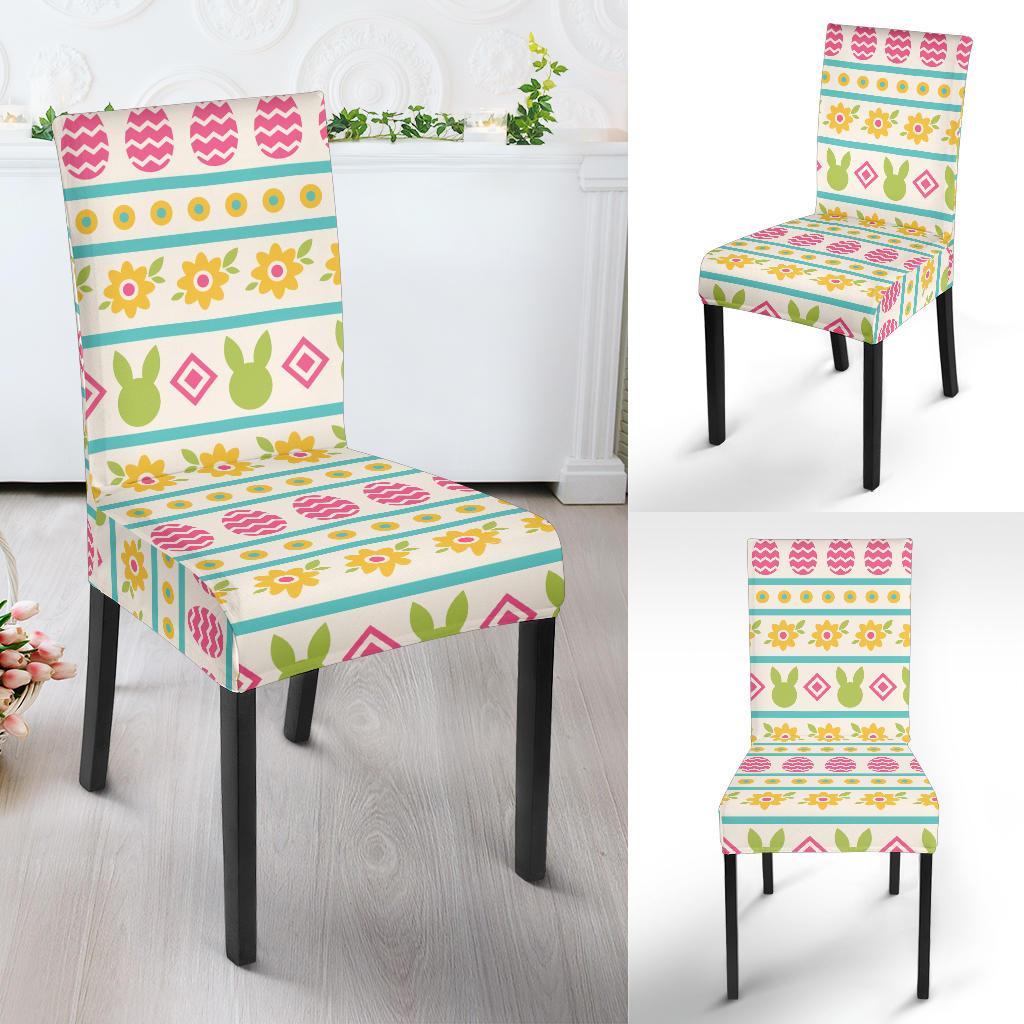 Easter Eggs Pattern Print Design RB016 Dining Chair Slipcover-JORJUNE.COM