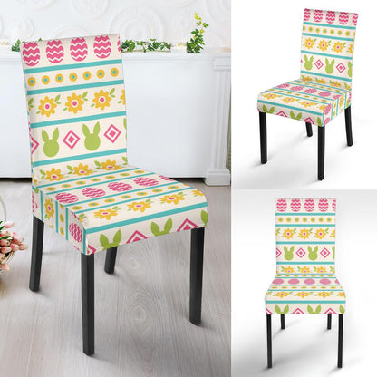 Easter Eggs Pattern Print Design RB016 Dining Chair Slipcover-JORJUNE.COM