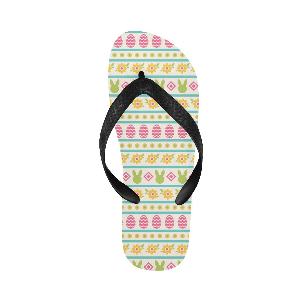 Easter Eggs Pattern Print Design RB016 Flip Flops-JorJune