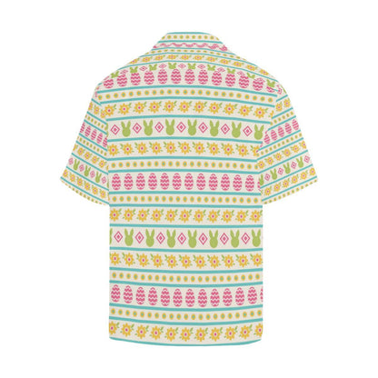 Easter Eggs Pattern Print Design RB016 Men Hawaiian Shirt-JorJune