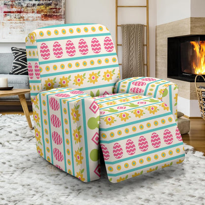 Easter Eggs Pattern Print Design RB016 Recliner Slipcover-JORJUNE.COM