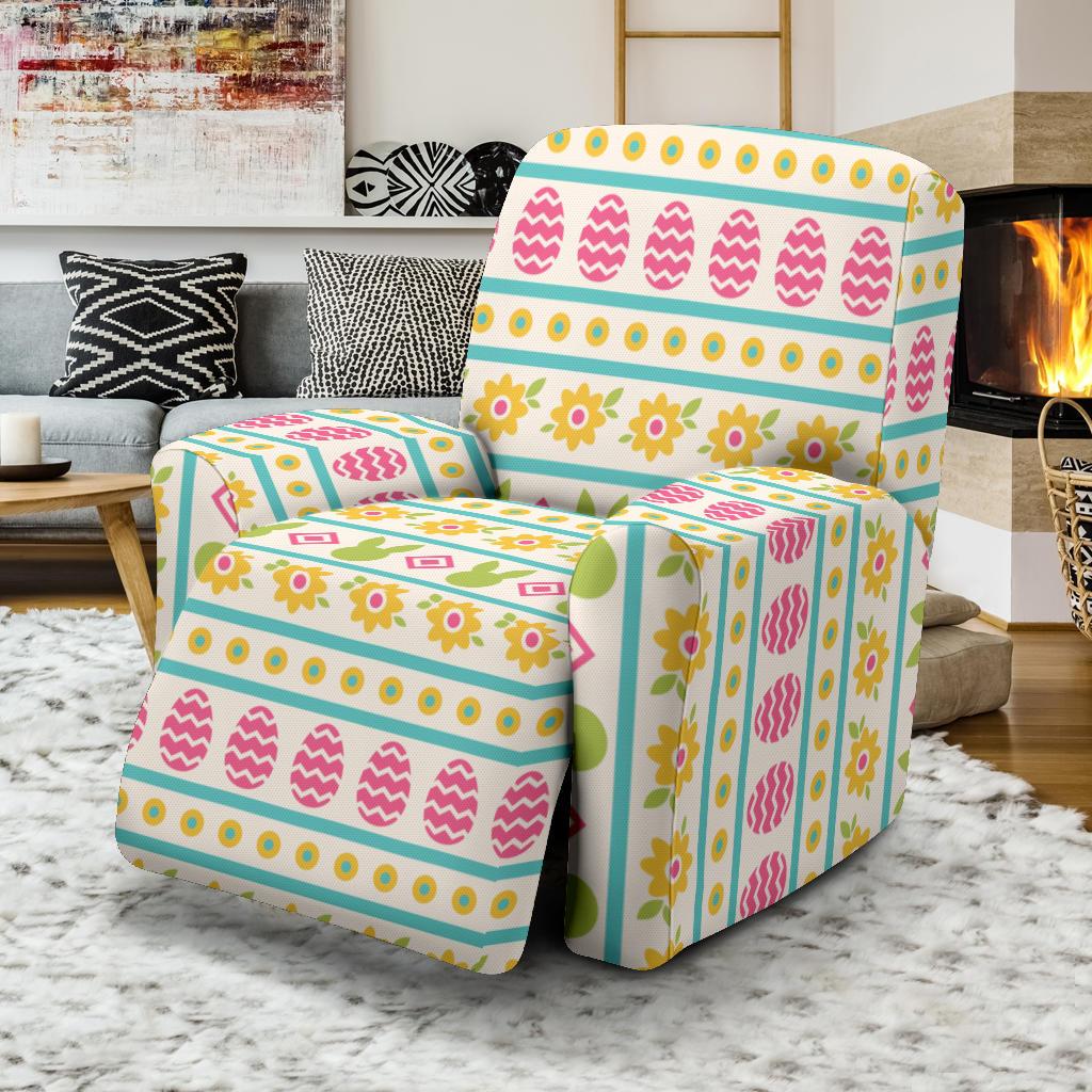 Easter Eggs Pattern Print Design RB016 Recliner Slipcover-JORJUNE.COM