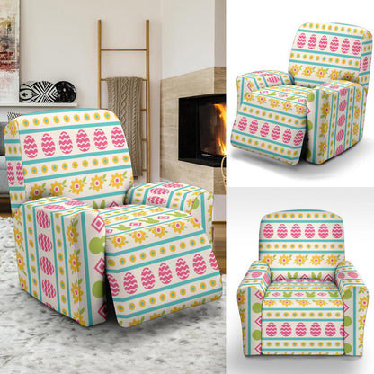 Easter Eggs Pattern Print Design RB016 Recliner Slipcover-JORJUNE.COM