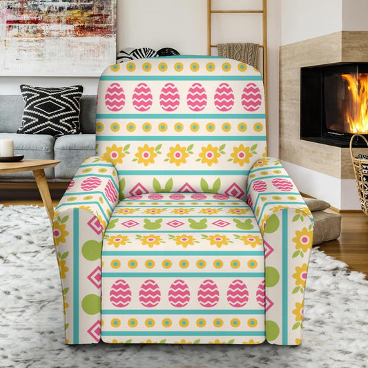 Easter Eggs Pattern Print Design RB016 Recliner Slipcover-JORJUNE.COM