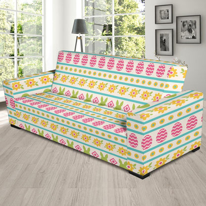 Easter Eggs Pattern Print Design RB016 Sofa Slipcover-JORJUNE.COM