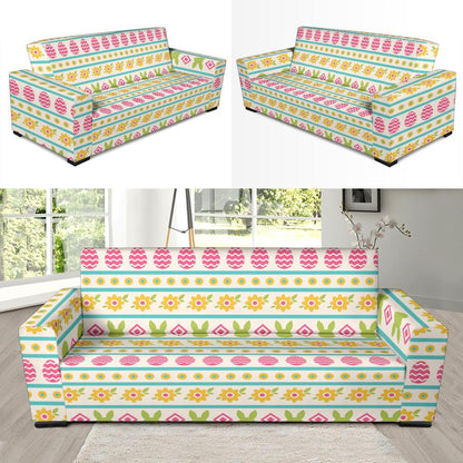 Easter Eggs Pattern Print Design RB016 Sofa Slipcover-JORJUNE.COM