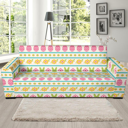 Easter Eggs Pattern Print Design RB016 Sofa Slipcover-JORJUNE.COM