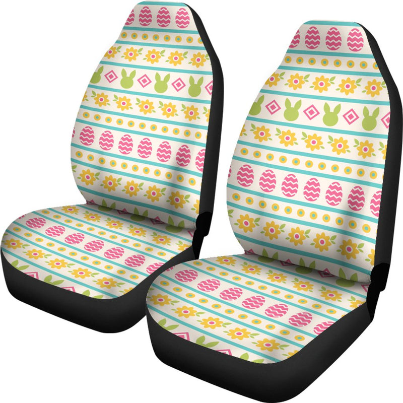 Easter Eggs Pattern Print Design RB016 Universal Fit Car Seat Covers-JorJune