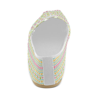 Easter Eggs Pattern Print Design RB016 Women Casual Shoes-JorJune.com