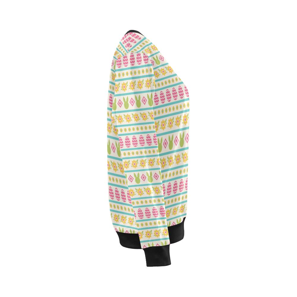 Easter Eggs Pattern Print Design RB016 Women Long Sleeve Sweatshirt-JorJune