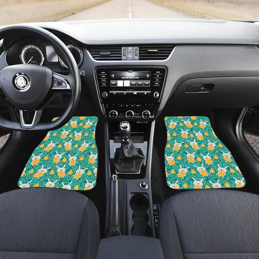 Easter Eggs Pattern Print Design RB02 Car Floor Mats-JorJune