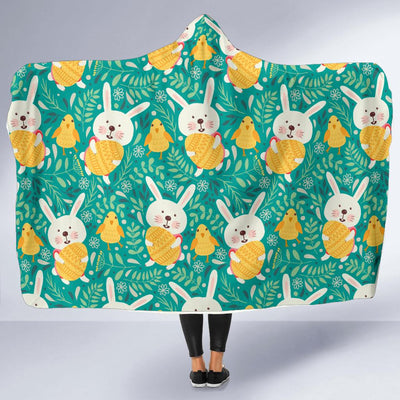 Easter Eggs Pattern Print Design RB02 Hooded Blanket-JORJUNE.COM