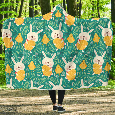 Easter Eggs Pattern Print Design RB02 Hooded Blanket-JORJUNE.COM