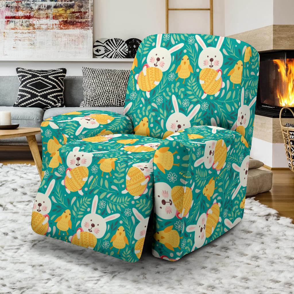 Easter Eggs Pattern Print Design RB02 Recliner Slipcover-JORJUNE.COM