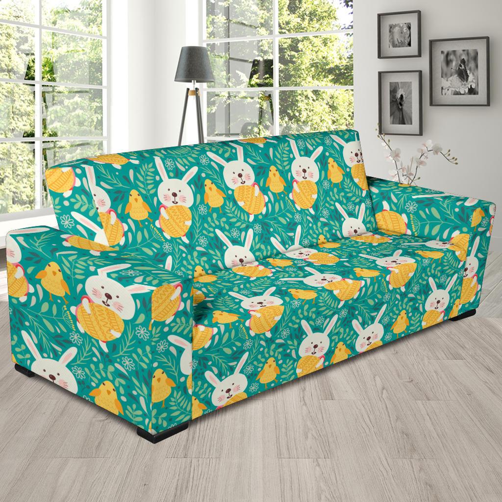 Easter Eggs Pattern Print Design RB02 Sofa Slipcover-JORJUNE.COM