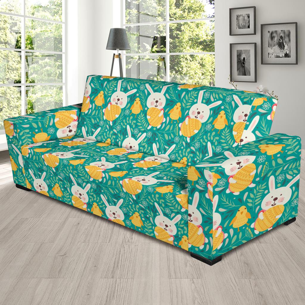 Easter Eggs Pattern Print Design RB02 Sofa Slipcover-JORJUNE.COM