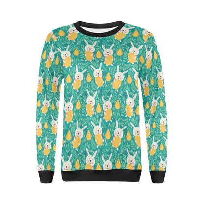 Easter Eggs Pattern Print Design RB02 Women Long Sleeve Sweatshirt-JorJune