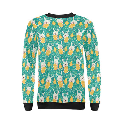 Easter Eggs Pattern Print Design RB02 Women Long Sleeve Sweatshirt-JorJune