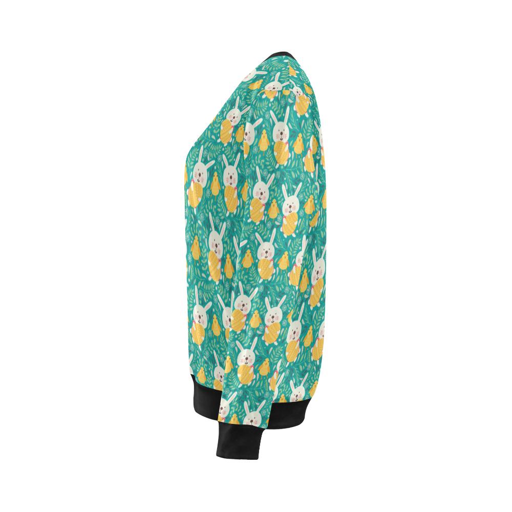 Easter Eggs Pattern Print Design RB02 Women Long Sleeve Sweatshirt-JorJune