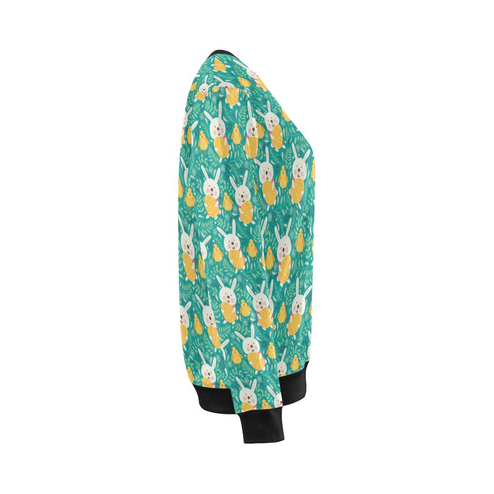 Easter Eggs Pattern Print Design RB02 Women Long Sleeve Sweatshirt-JorJune