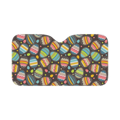 Easter Eggs Pattern Print Design RB03 Car Sun Shade-JorJune
