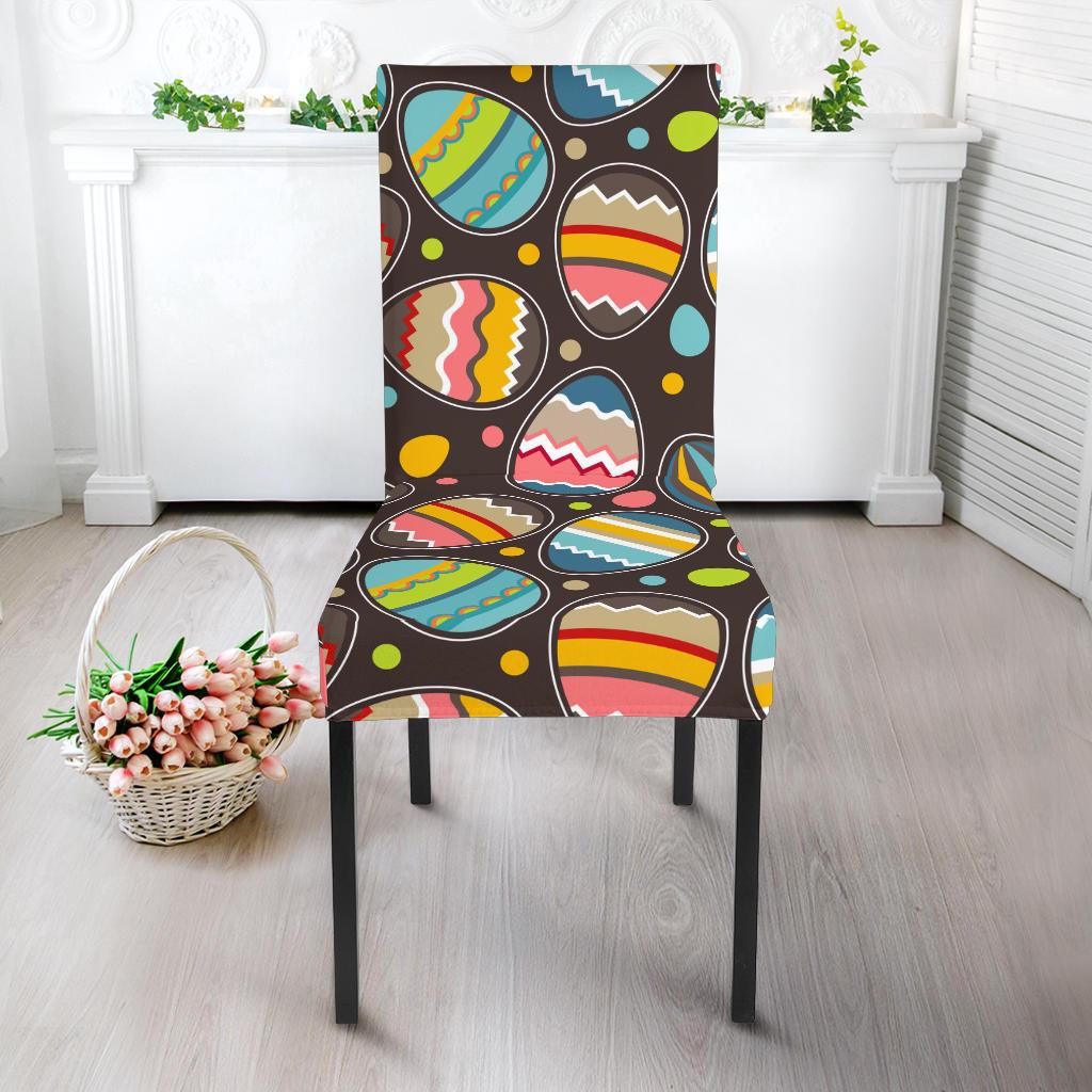 Easter Eggs Pattern Print Design RB03 Dining Chair Slipcover-JORJUNE.COM
