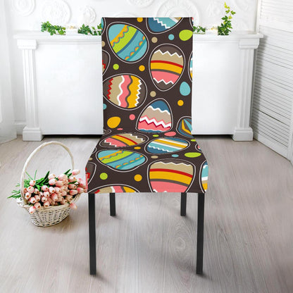 Easter Eggs Pattern Print Design RB03 Dining Chair Slipcover-JORJUNE.COM